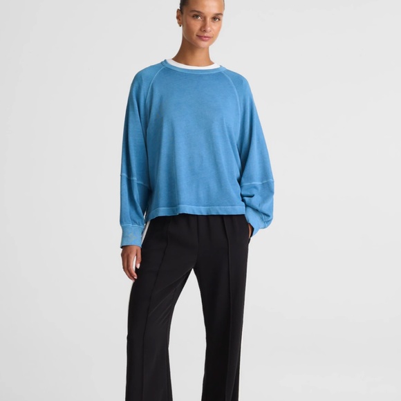 NWT Madewell White Relaxed Long-Sleeve Raglan Tee (Size M) - Picture 3 of 8